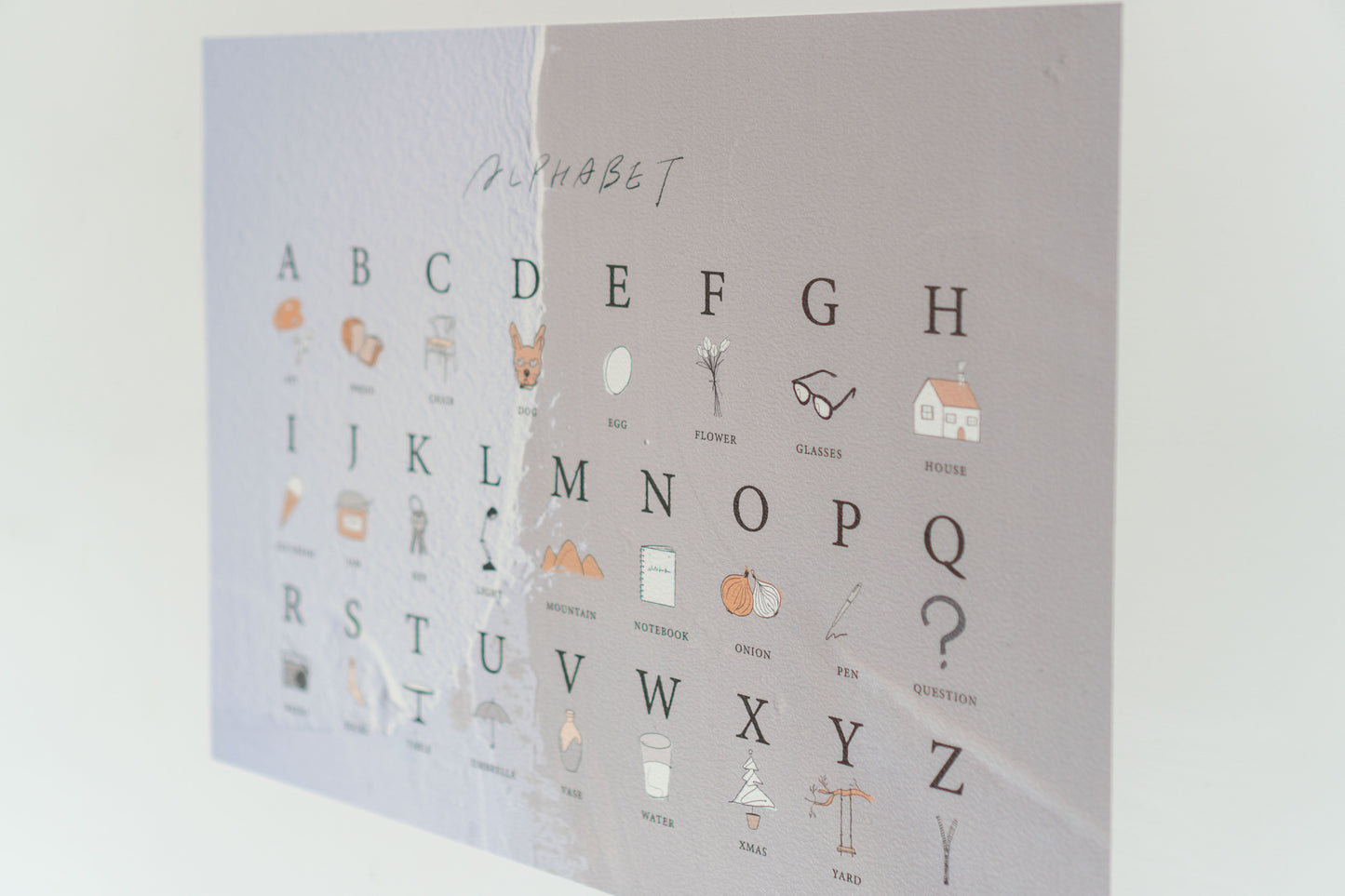 【受注生産】【ALPHABET -Simple Joy- 】貼ってはがせるシールポスター NATSUKO × KAZUKI