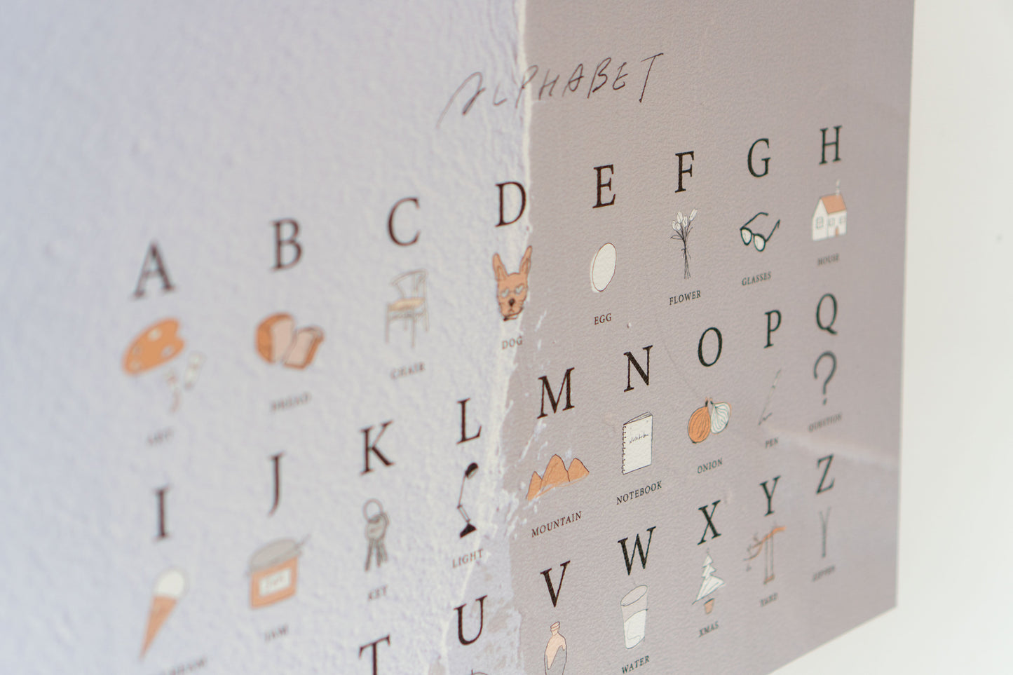 【受注生産】【ALPHABET -Simple Joy- 】貼ってはがせるシールポスター NATSUKO × KAZUKI