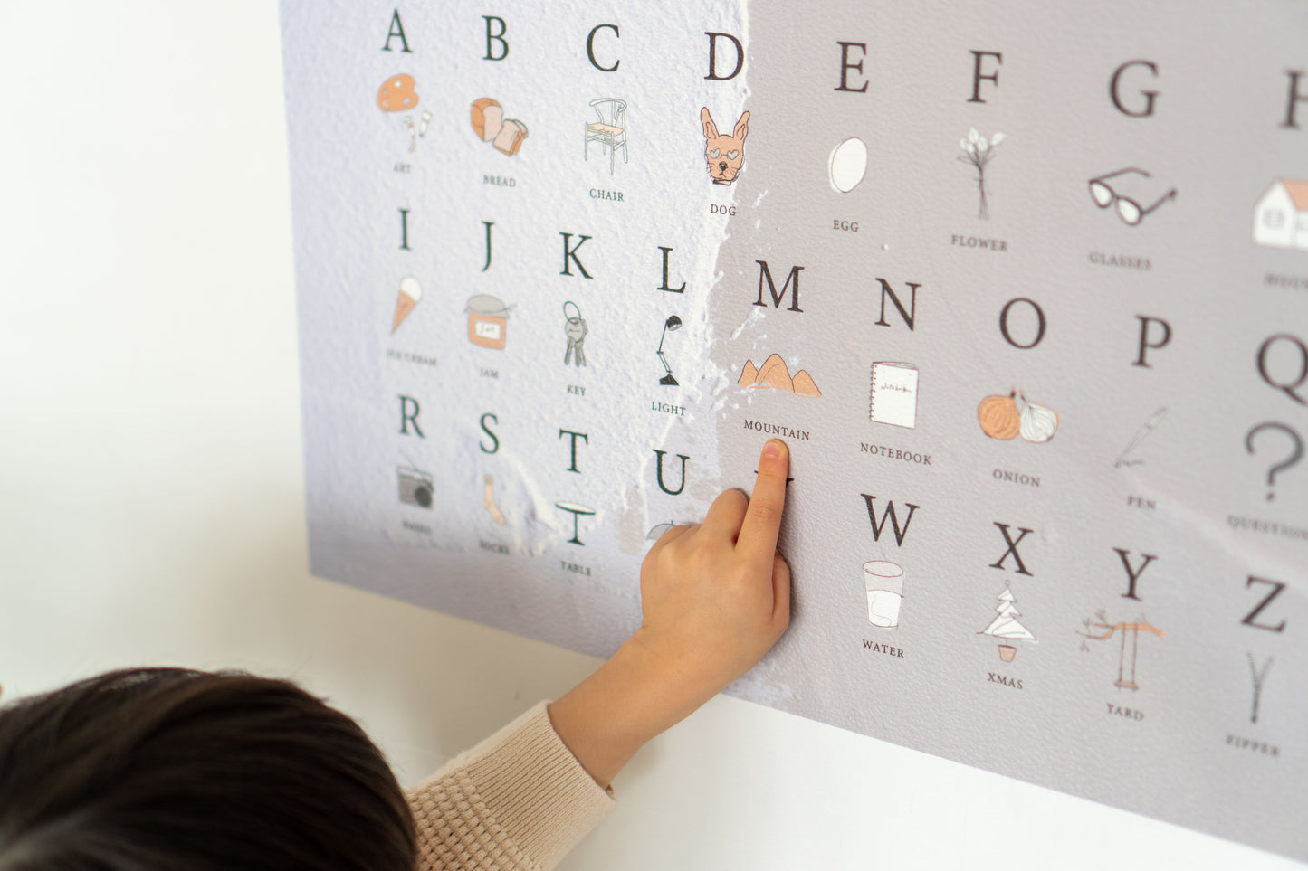【受注生産】【ALPHABET -Simple Joy- 】貼ってはがせるシールポスター NATSUKO × KAZUKI