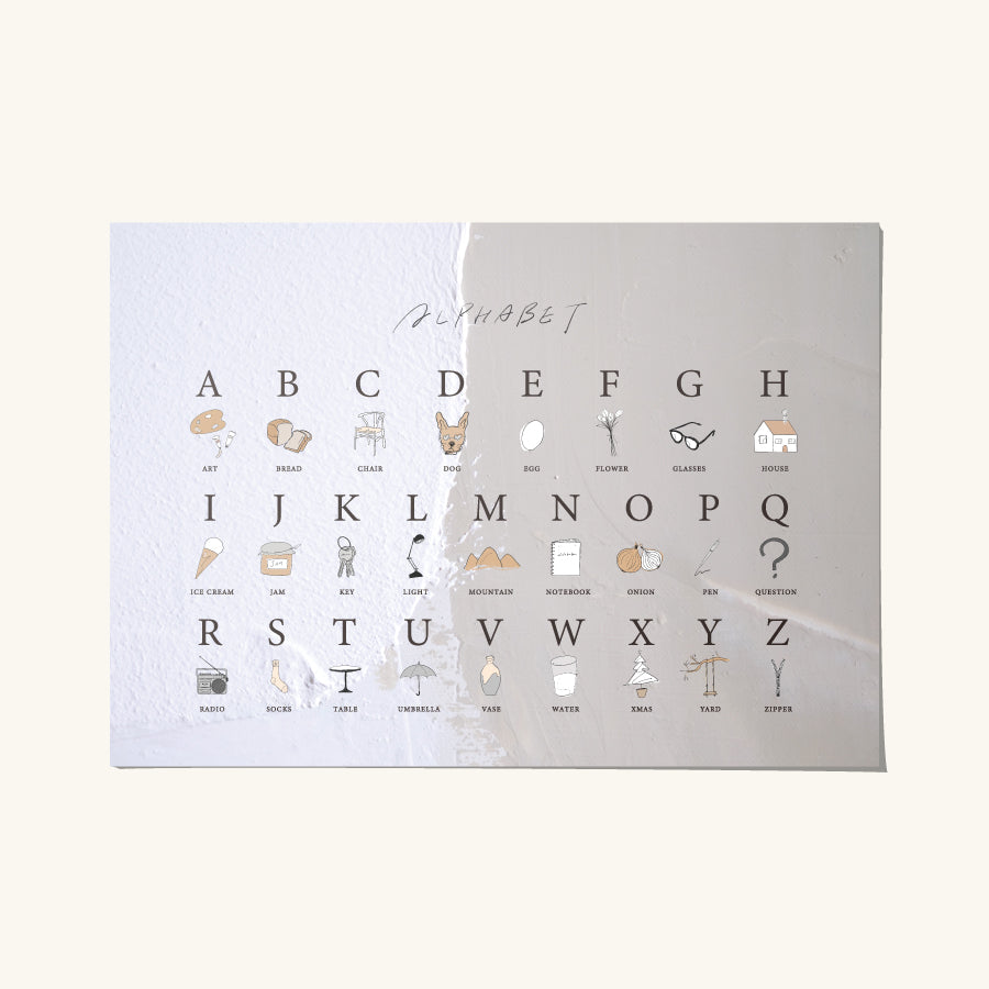【受注生産】【ALPHABET -Simple Joy- 】貼ってはがせるシールポスター NATSUKO × KAZUKI