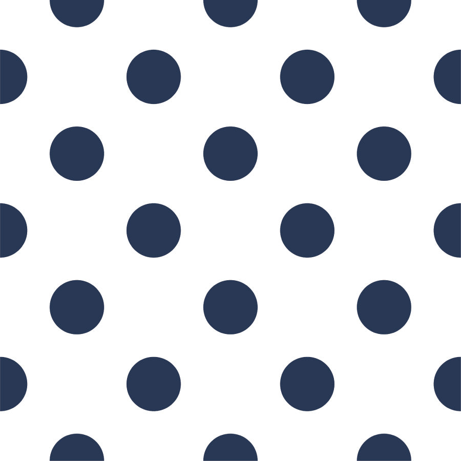 【DOT-L-09 / ドット柄ネイビー】 貼ってはがせるシール壁紙