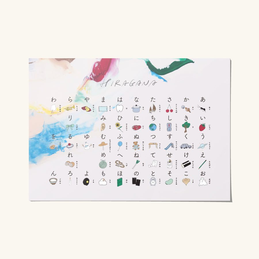 【受注生産】【HIRAGANA -Rainbow Sky- 】貼ってはがせるシールポスター NATSUKO × KAZUKI
