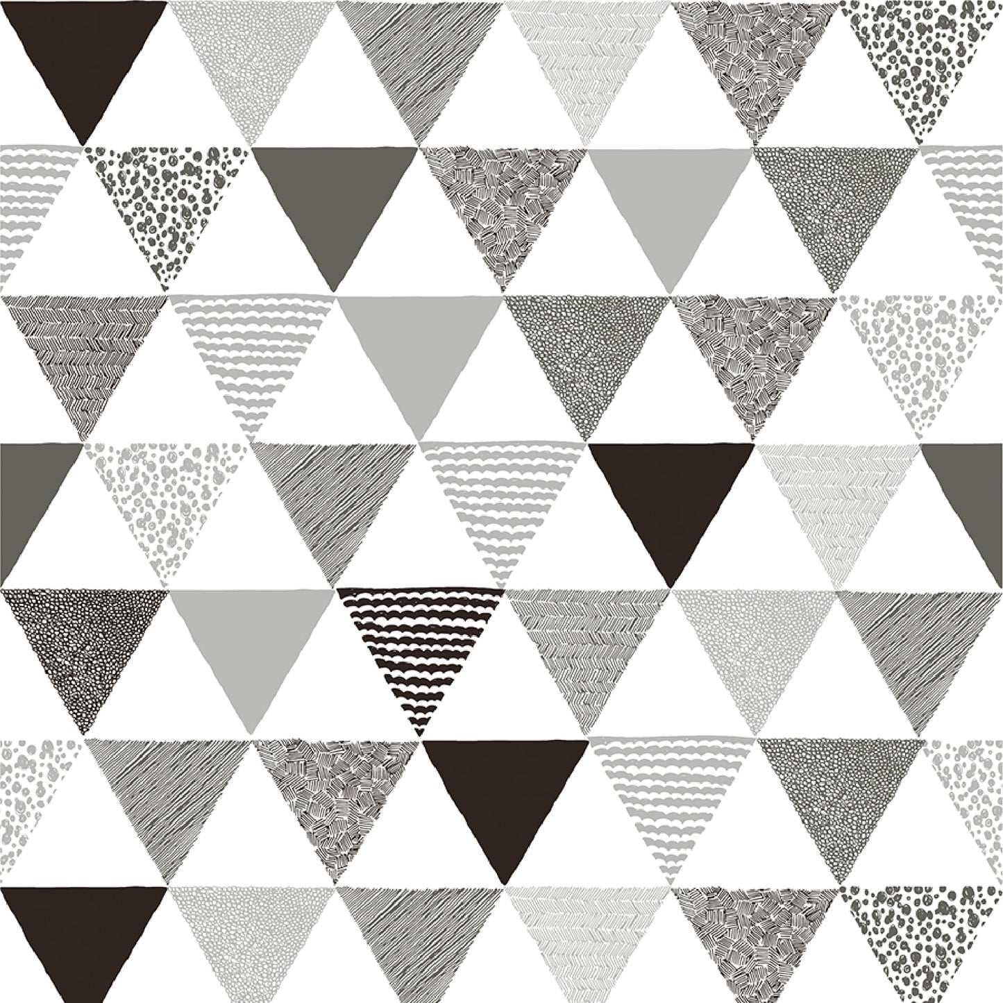 【Nordic-1008 / Monochrome】 貼ってはがせるシール壁紙 北欧 モノクロ