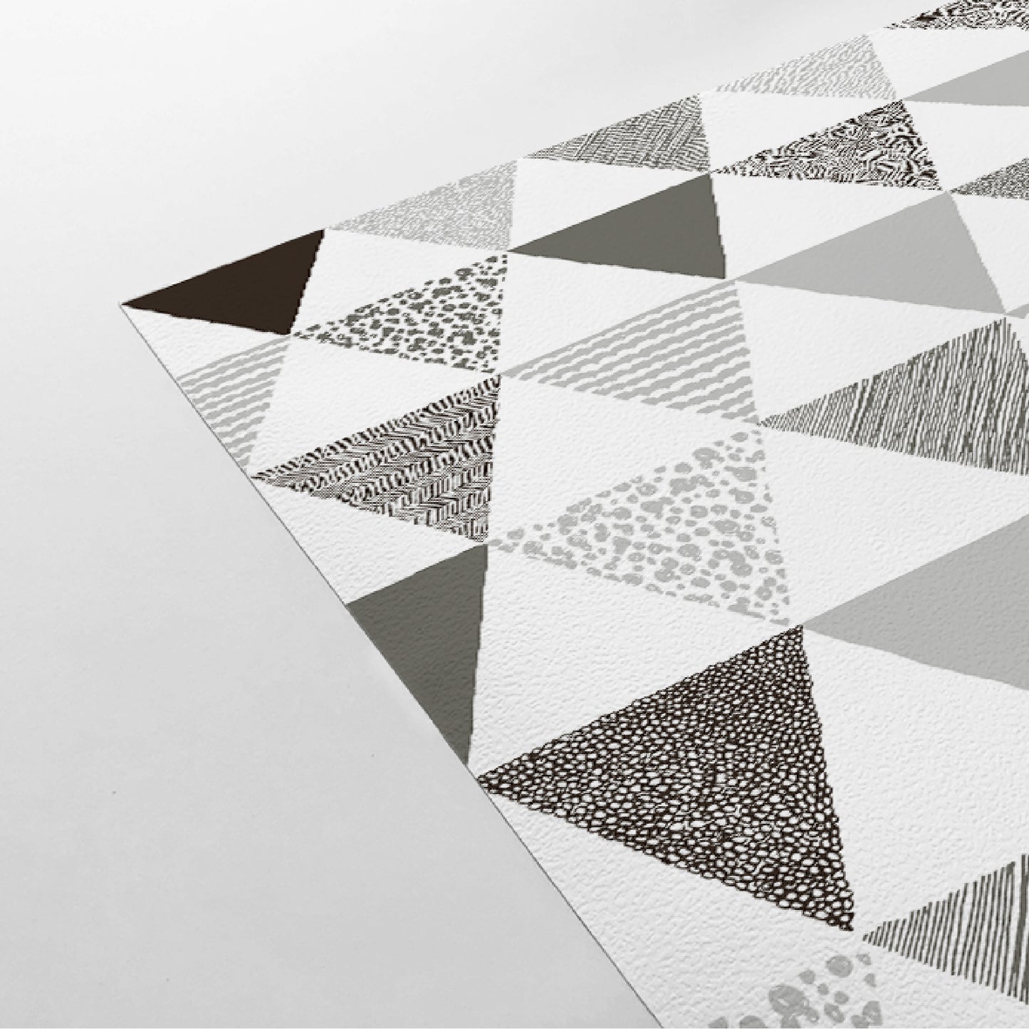 【Nordic-1008 / Monochrome】 貼ってはがせるシール壁紙 北欧 モノクロ