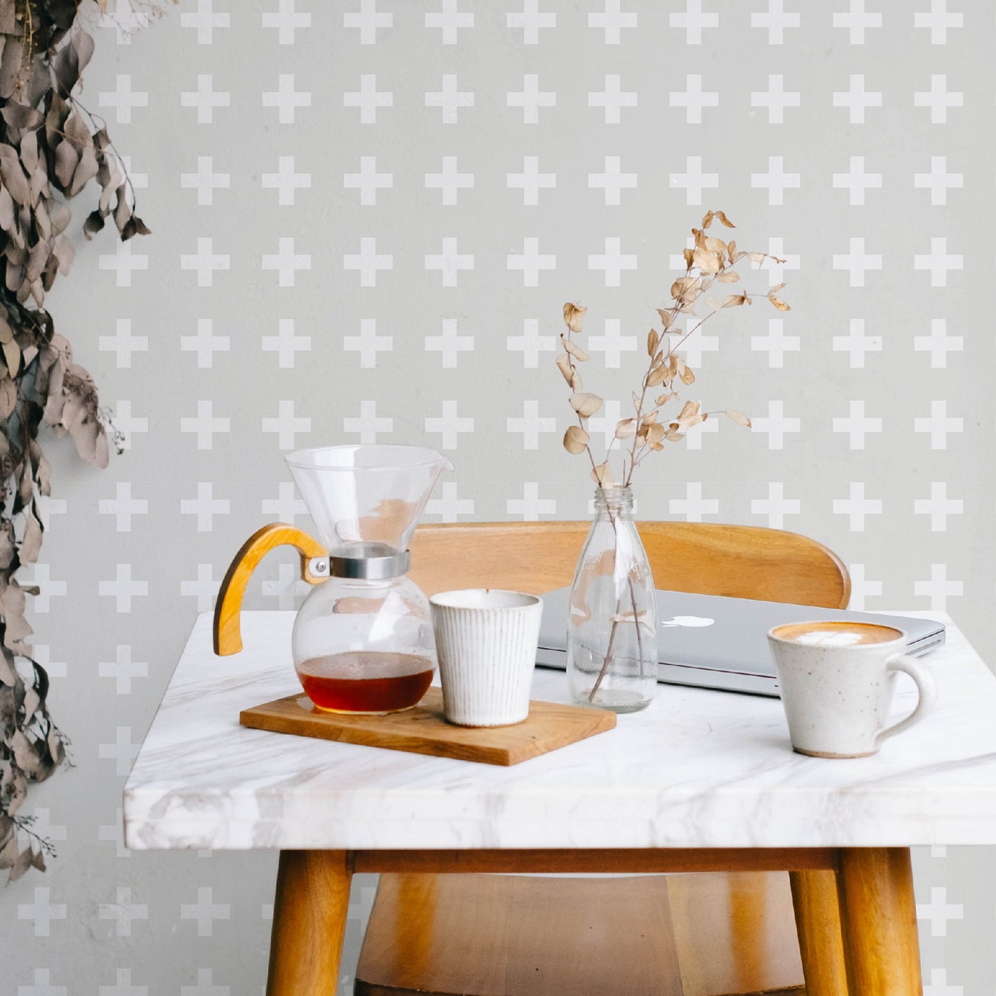 【Nordic-1011 / Gray&White】 貼ってはがせるシール壁紙 北欧 モノトーン