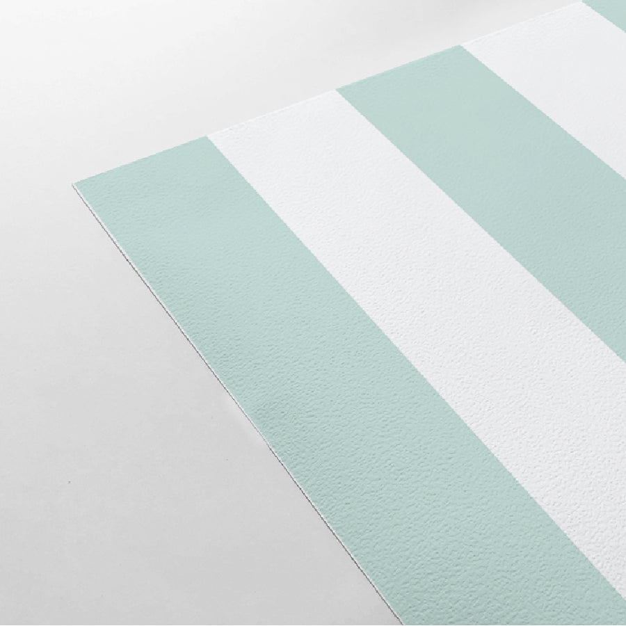 【Stripe-L-07 / ストライプ柄ライトグリーン】 貼ってはがせるシール壁紙
