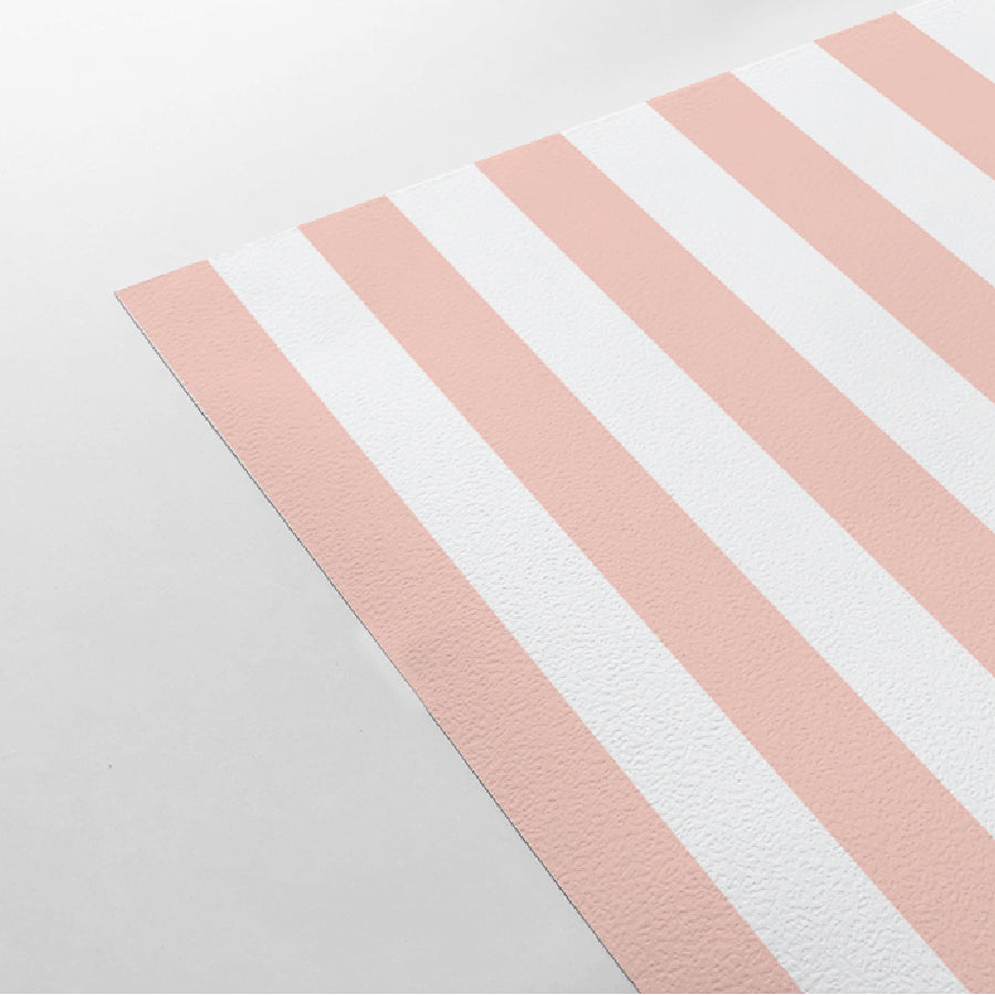 【Stripe-M-01 / ストライプ柄ライトピンク】 貼ってはがせるシール壁紙
