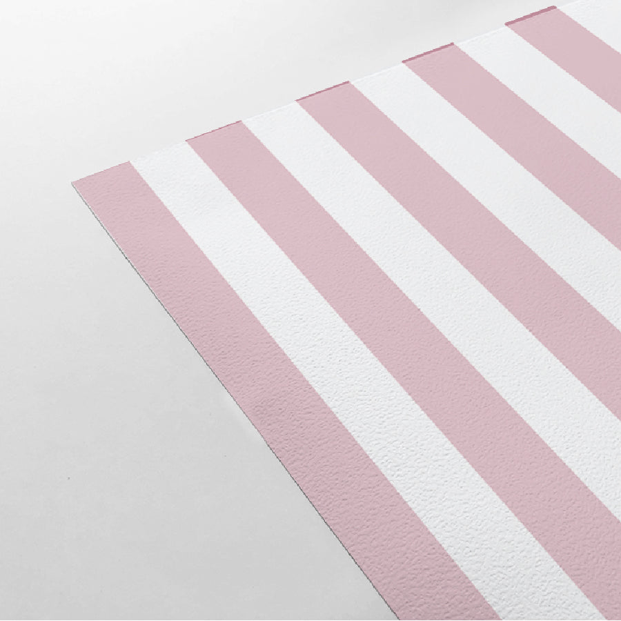 【Stripe-M-02 / ストライプ柄ピンク】 貼ってはがせるシール壁紙
