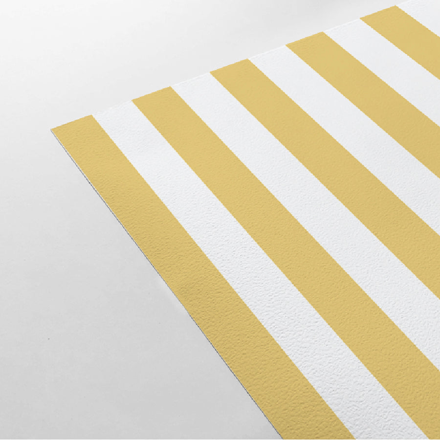 【Stripe-M-05 / ストライプ柄イエロー】 貼ってはがせるシール壁紙