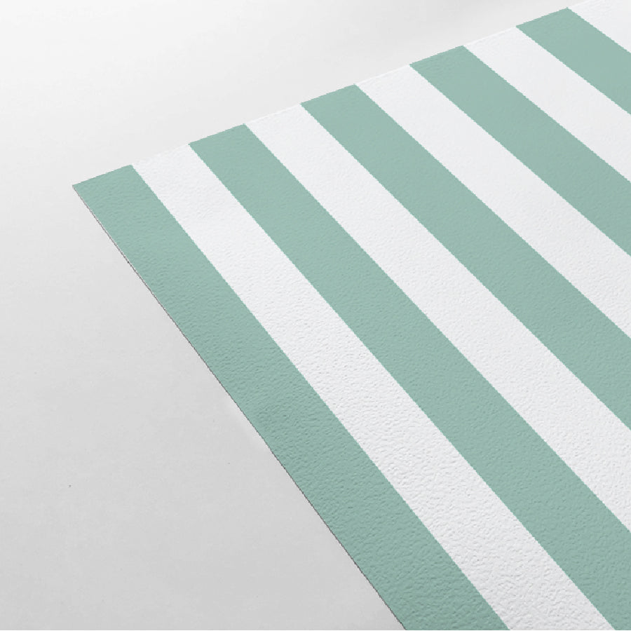 【Stripe-L-06 / ストライプ柄ブルーグリーン】 貼ってはがせるシール壁紙
