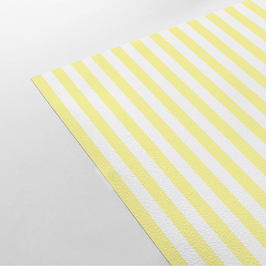 【Stripe-S-04 / ストライプ柄ライトイエロー】 貼ってはがせるシール壁紙