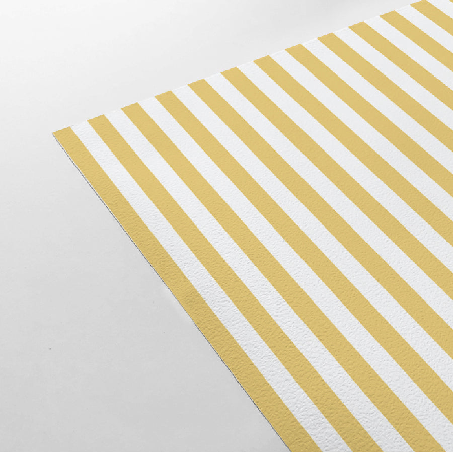 【Stripe-S-05 / ストライプ柄イエロー】 貼ってはがせるシール壁紙