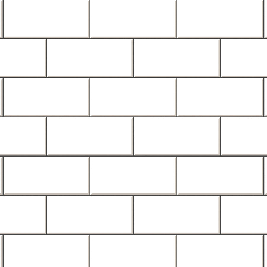 【Tile-1001 / タイル柄ホワイト】 貼ってはがせるシール壁紙 タイル 白