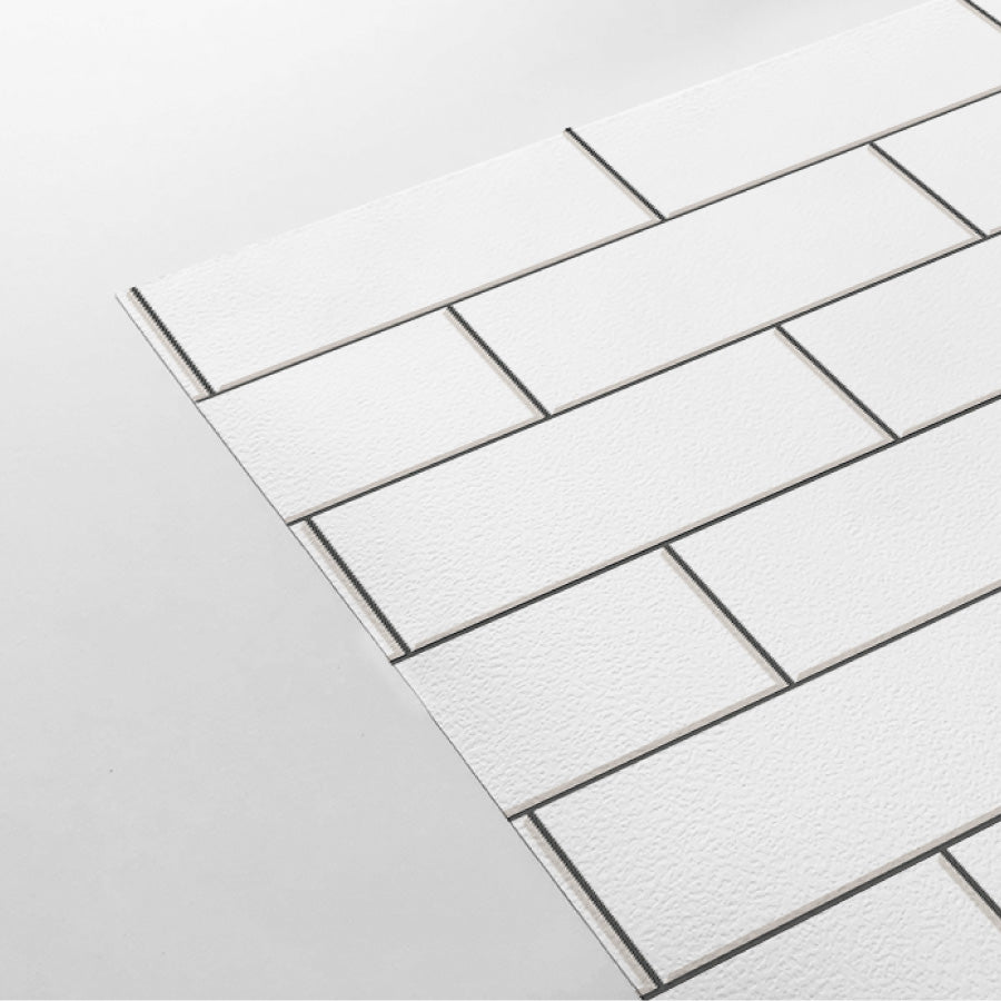 【Tile-1001 / タイル柄ホワイト】 貼ってはがせるシール壁紙 タイル 白