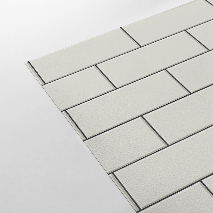 【Tile-1002 / タイル柄ライトグレー】 貼ってはがせるシール壁紙 グレー