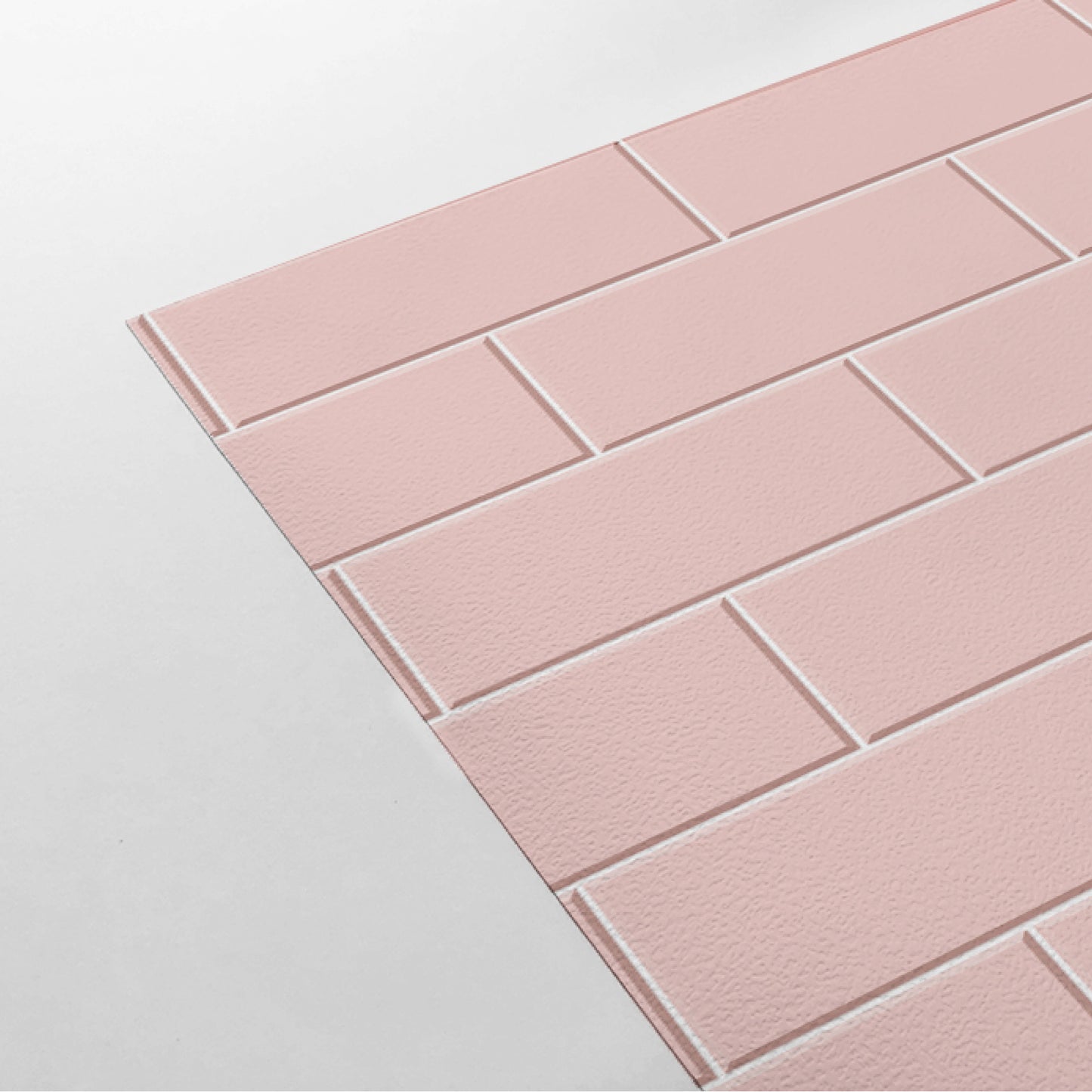 【Tile-1005 / タイル柄ピンク】 貼ってはがせるシール壁紙 ピンク