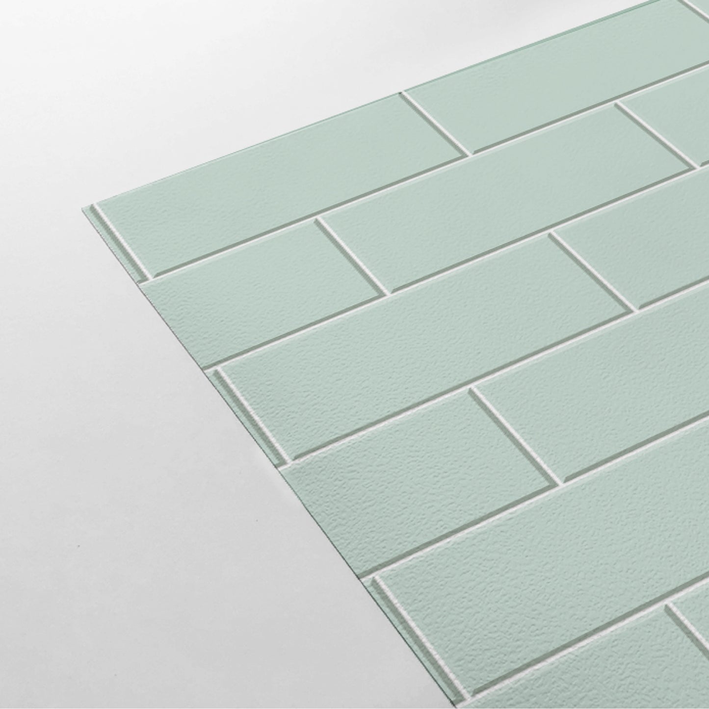 【Tile-1007 / タイル柄ミント】 貼ってはがせるシール壁紙 ミント