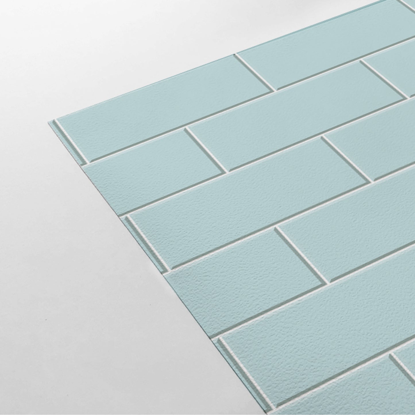 【Tile-1008 / タイル柄ブルー】 貼ってはがせるシール壁紙 ブルー