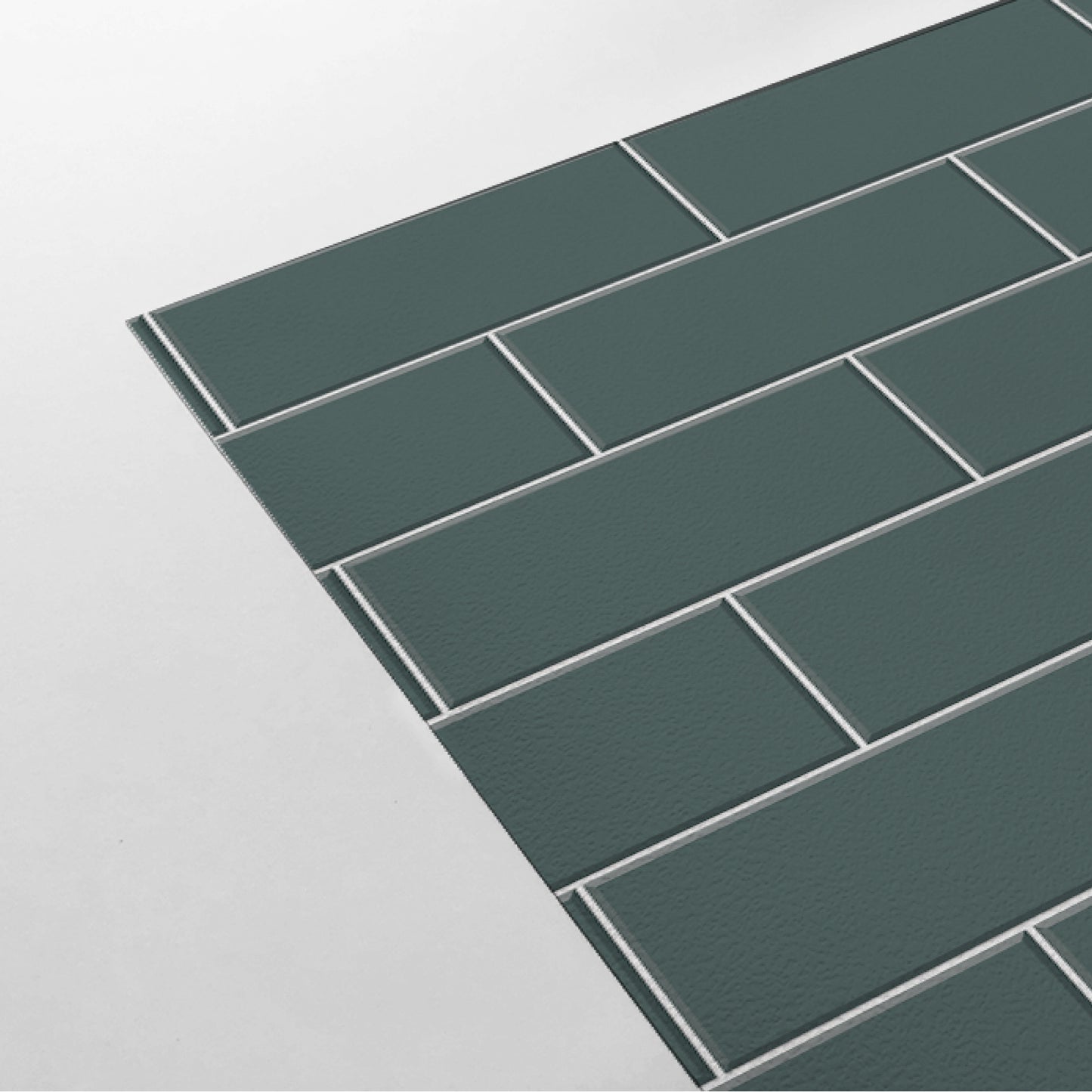【Tile-1009 / タイル柄グリーン】 貼ってはがせるシール壁紙 グリーン