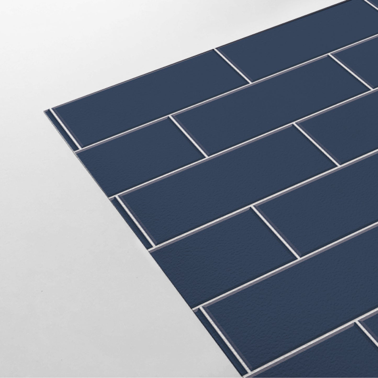 【Tile-1010 / タイル柄ネイビー】 貼ってはがせるシール壁紙 ネイビー