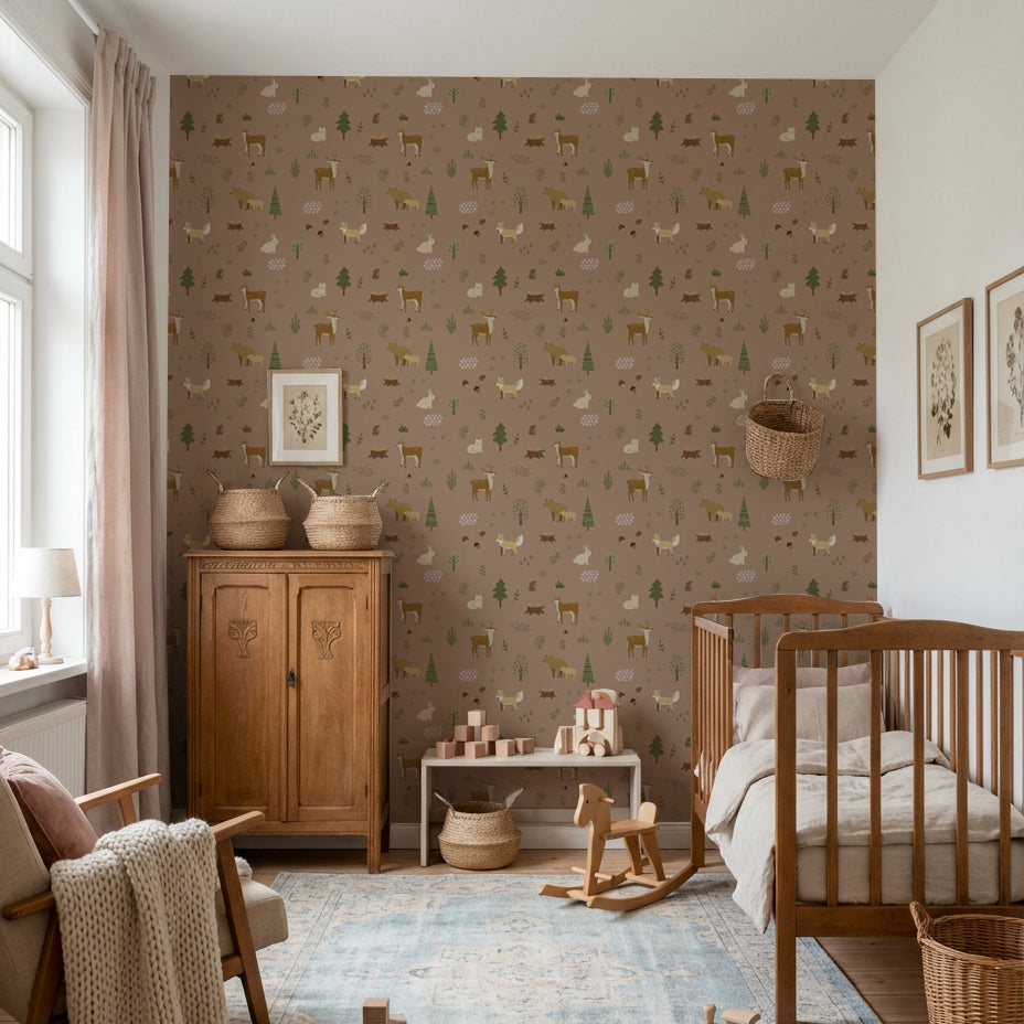 【Norna-002/ まどろみ】 貼ってはがせるシール壁紙 動物柄 puu.tuuliコラボ