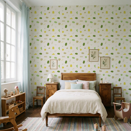 【Norna-005/ みどらむ】 貼ってはがせるシール壁紙 北欧柄 puu.tuuliコラボ