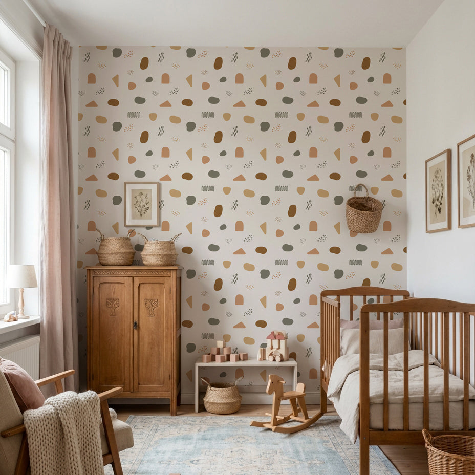 【Norna-006/ ちゃめる】 貼ってはがせるシール壁紙 北欧柄 puu.tuuliコラボ