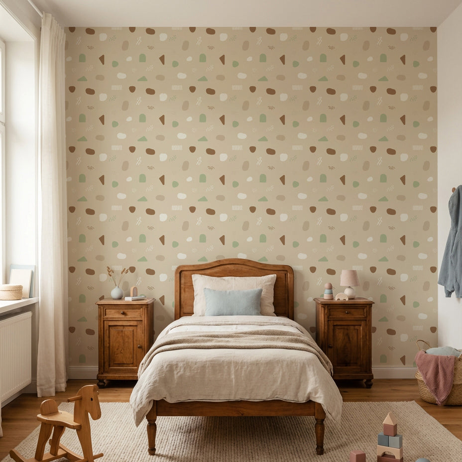 【Norna-007/ みどちゃ】 貼ってはがせるシール壁紙 北欧柄 puu.tuuliコラボ