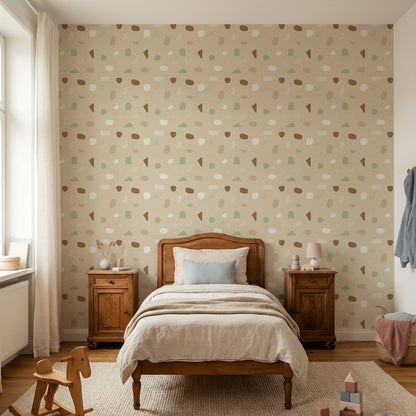 【Norna-007/ みどちゃ】 貼ってはがせるシール壁紙 北欧柄 puu.tuuliコラボ