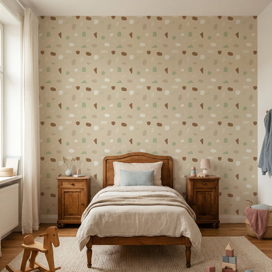 【Norna-007/ みどちゃ】 貼ってはがせるシール壁紙 北欧柄 puu.tuuliコラボ