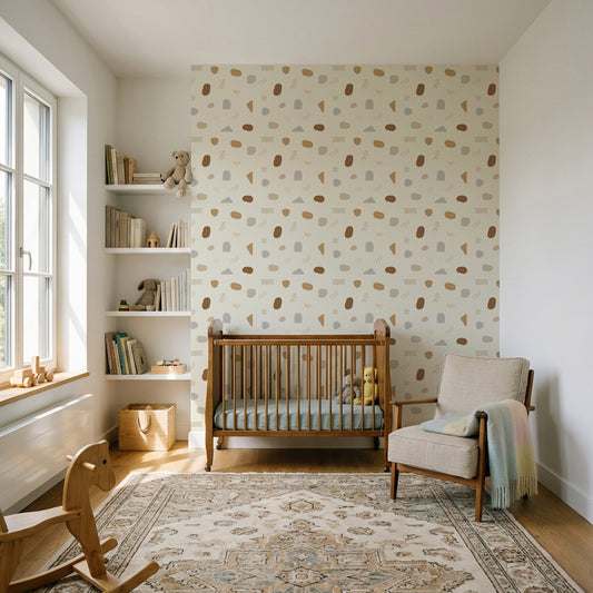 【Norna-009/くりちゃ】 貼ってはがせるシール壁紙 北欧柄 puu.tuuliコラボ