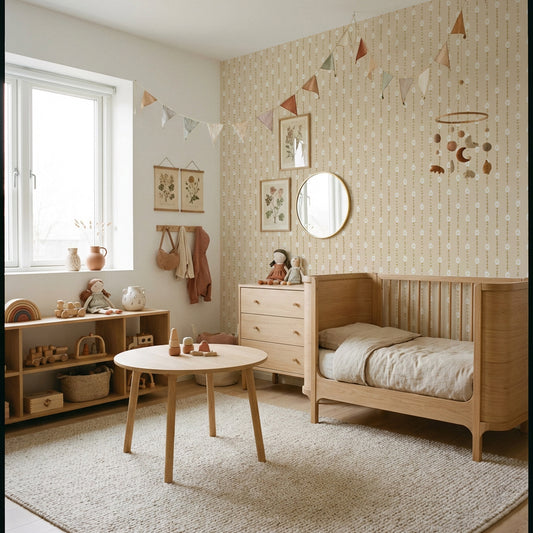 【Norna-011/きなこ】 貼ってはがせるシール壁紙 花柄 puu.tuuliコラボ