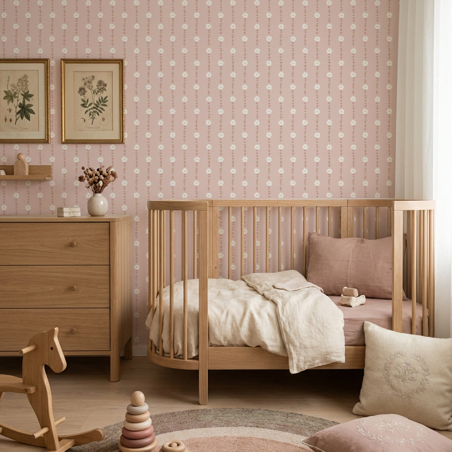 【Norna-013/さくら】 貼ってはがせるシール壁紙 花柄 puu.tuuliコラボ