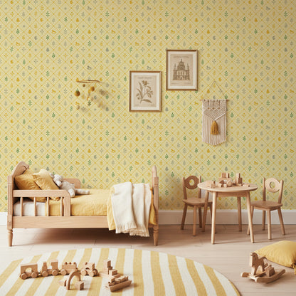 【Norna-029/ゆず】 貼ってはがせるシール壁紙 チェック柄 puu.tuuliコラボ