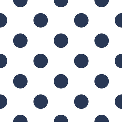 【DOT-L-09 / ドット柄ネイビー】 貼ってはがせるシール壁紙