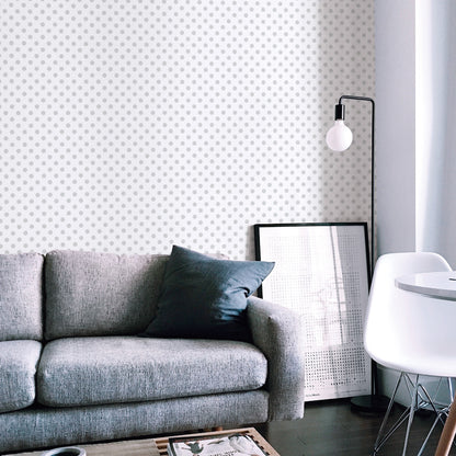 【DOT-M-10 / ドット柄グレー】 貼ってはがせるシール壁紙