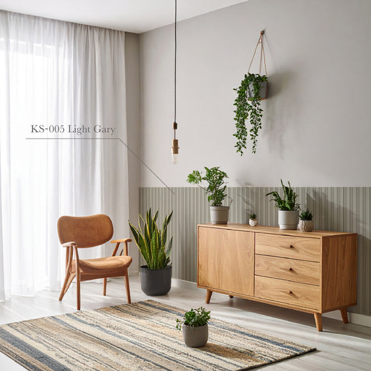 貼ってはがせる 腰壁シート 木目 KS-005/Light Gray 【W45cm×H85cm】