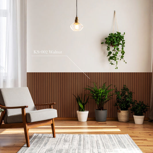 貼ってはがせる 腰壁シート 木目 KS-002/Walnut 【W45cm×H85cm】
