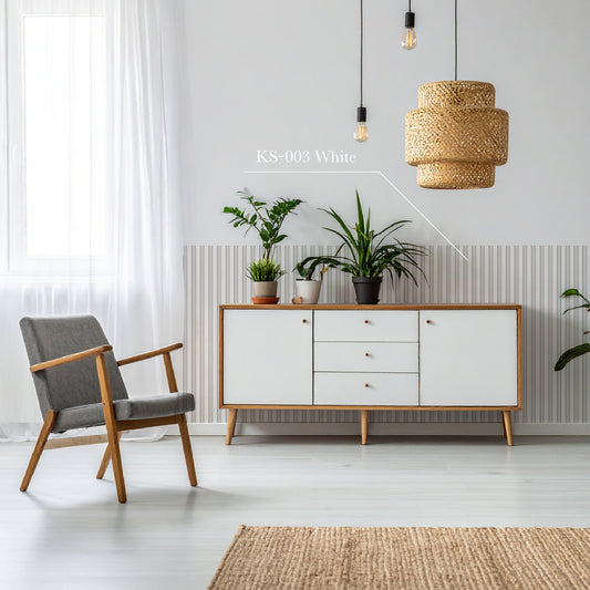 貼ってはがせる 腰壁シート 木目 KS-003/White 【W45cm×H85cm】