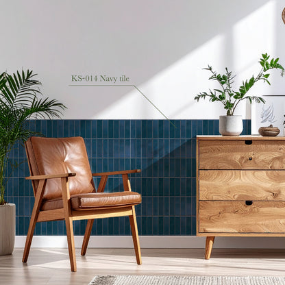 貼ってはがせる 腰壁シート タイル KS-014/Navy tile 【W45cm×H85cm】