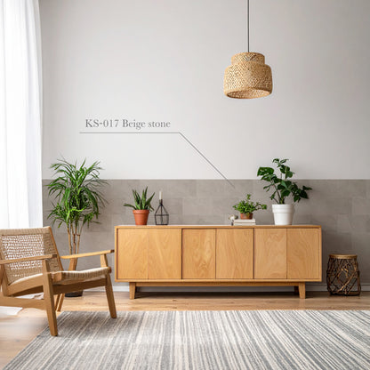 貼ってはがせる 腰壁シート タイル KS-017/Beige stone 【W45cm×H85cm】