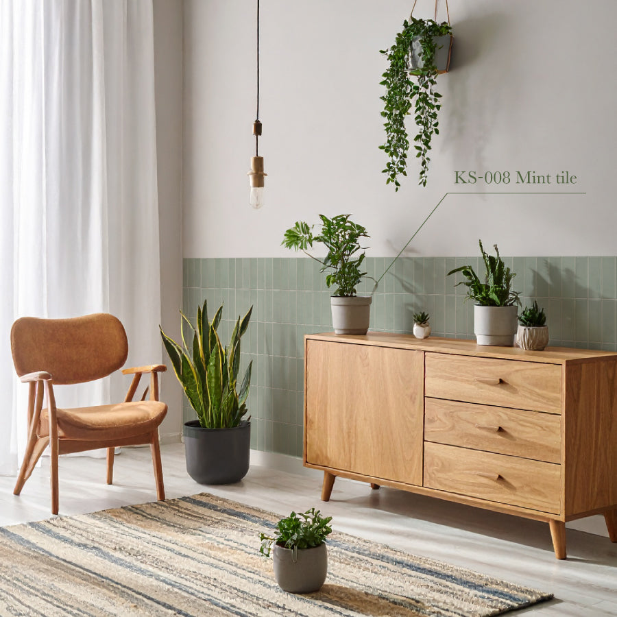 貼ってはがせる 腰壁シート タイル KS-008/Mint tile 【W45cm×H85cm】