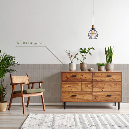 貼ってはがせる 腰壁シート タイル KS-009/Beige tile 【W45cm×H85cm】