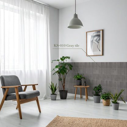 貼ってはがせる 腰壁シート タイル KS-010/Gray tile 【W45cm×H85cm】