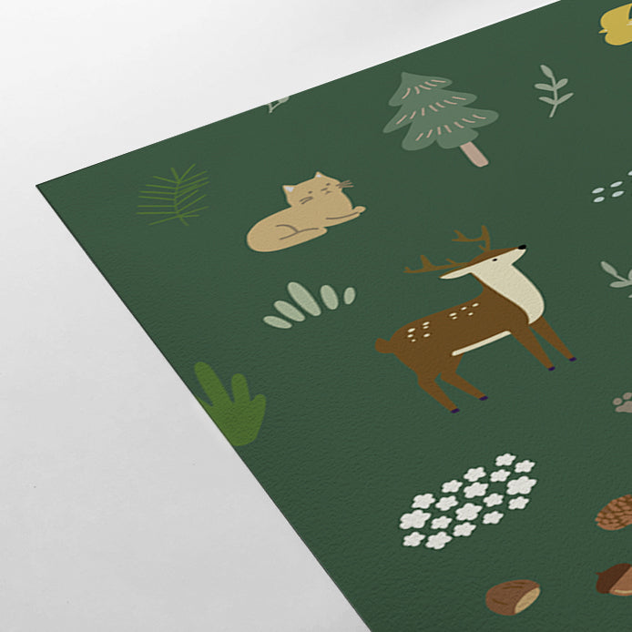 【Norna-001/ しずまり】 貼ってはがせるシール壁紙 動物柄 puu.tuuliコラボ