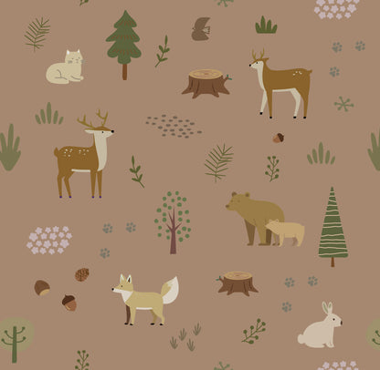 【Norna-002/ まどろみ】 貼ってはがせるシール壁紙 動物柄 puu.tuuliコラボ