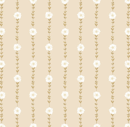 【Norna-011/きなこ】 貼ってはがせるシール壁紙 花柄 puu.tuuliコラボ