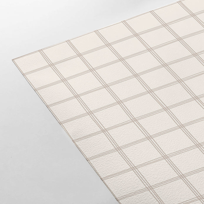 【Norna-015/みるく】 貼ってはがせるシール壁紙 チェック柄 puu.tuuliコラボ