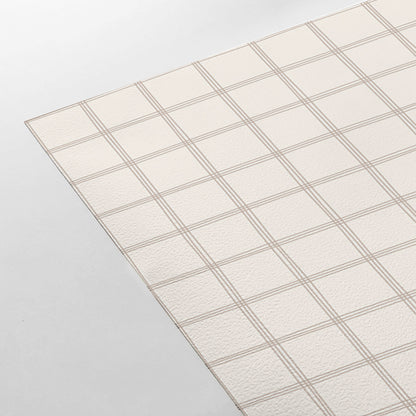 【Norna-015/みるく】 貼ってはがせるシール壁紙 チェック柄 puu.tuuliコラボ