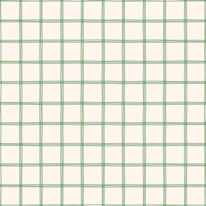 【Norna-018/くりーむそーだ】 貼ってはがせるシール壁紙 チェック柄 puu.tuuliコラボ